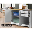 Artiss Buffet Sideboard 3 Doors - BERNE White-6