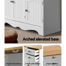 Artiss Buffet Sideboard 3 Doors - BERNE White-8