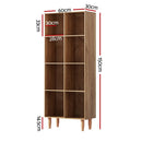 Artiss Bookshelf Bookcase 4 Tiers LEOR Walnut-4