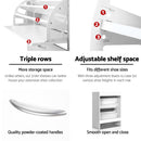 Artiss Shoe Rack Cabinet Adjustable Shelves 24 Pairs White Iris-6