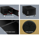 Artiss TV Cabinet Entertainment Unit 190cm Black Danson-6