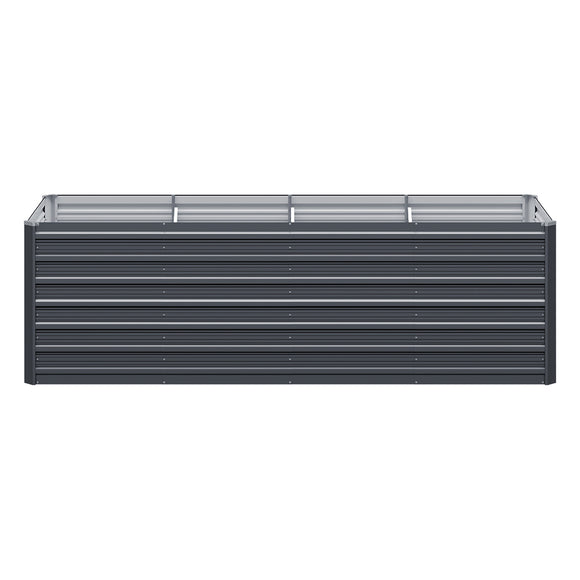 Green Fingers Garden Bed 240x80x77cm Planter Box Raised Container Galvanised Herb