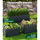 Green Fingers Garden Bed 240x80x77cm Planter Box Raised Container Galvanised Herb-4