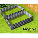 Green Fingers 2x Garden Bed 120x90cm Planter Box Raised Container Galvanised Herb-4