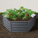 Green Fingers 2x Garden Bed 130x130x46cm Planter Box Raised Container Galvanised-8
