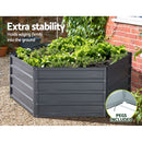 Green Fingers 2x Garden Bed 130x130x46cm Planter Box Raised Container Galvanised-4