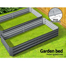Green Fingers 2x Garden Bed 210x90cm Planter Box Raised Container Galvanised Herb-4