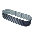 Green Fingers Garden Bed 240X80X42cm Oval Planter Box Raised Container Galvanised-7