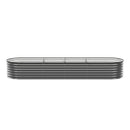 Green Fingers 3 Pcs Raised Garden Bed Kit Oval Galvanized Steel Planter Boxes 320x80x56cm, Heavy Duty Metal Elevated Garden Bed for Vegetables Flowers Herbs, with Safety Edging, Gloves & Pegs Included-8