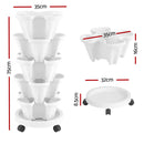 Green Fingers Garden Bed 5 Tier Vertical Garden Strawberry Stackable Planters Herbs Petunias-2