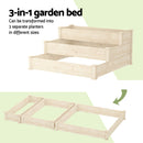 Green Fingers 3-Tier Wooden Raised Garden Bed Elevated Ground Vegetable Planter Box-5