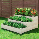 Green Fingers 3-Tier Wooden Raised Garden Bed Elevated Ground Vegetable Planter Box-7
