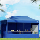 Instahut Gazebo 3x6 Pop Up Marquee Folding Tent Wedding Gazebos Camping Outdoor Shade Canopy Blue-8