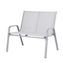 Gardeon Garden Bench Seat Steel Outdoor Patio Park Lounge Backyard Chair Grey-2