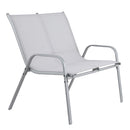 Gardeon Garden Bench Seat Steel Outdoor Patio Park Lounge Backyard Chair Grey-4