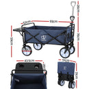Gardeon Garden Cart with Cup Holders Blue-2