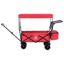 Gardeon Garden Cart with Removable Canopy Red-3