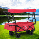 Gardeon Garden Cart with Removable Canopy Red-7