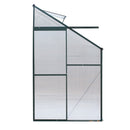 Green Fingers Greenhouse 2.52x1.27x2.13M Lean-to Aluminium Polycarbonate Green House Garden Shed-3
