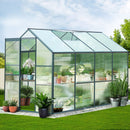 Green Fingers Greenhouse 2.52x1.9x1.83M Aluminium Polycarbonate Green House Garden Shed-8