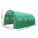 Green Fingers Greenhouse 4x3x2M Walk in Green House Tunnel Plant Garden Shed Dome-2