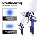 Giantz 2PC HVLP Spray Gun Paint Gun Gravity Feed 0.8mm 1.4,mm Nozzles Included-5