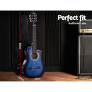 Alpha 34 Inch Classical Guitar Wooden Body Nylon String w/ Stand Beignner Blue-2