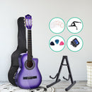 Alpha 34 Inch Classical Guitar Wooden Body Nylon String w/ Stand Beignner Purple-7