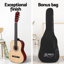 Alpha 39 Inch Classical Guitar Wooden Body Nylon String Beginner Gift Natural-4