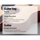 Alpha 41 Inch Acoustic Guitar Wooden Body Steel String Dreadnought Stand Wood-6