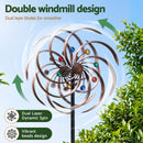 Gardeon Garden Windmill Metal Wind Spinner Double Layer 190cm Bronze-5