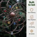 Gardeon Garden Windmill Metal Wind Spinner Double Layer 190cm Bronze-6