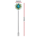 Gardeon Garden Windmill Solar Light Colorful Peacock Metal Spinner 190cm-3