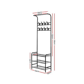 Artiss Clothes Rack Airer Coat Stand 179cm Hanger Rail Closet - 0