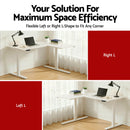 Artiss L-Shape Standing Desk Sit Stand Up Height Adjustable Electric Motorised White-6