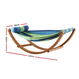 Gardeon Hammock Bed Outdoor Camping Kids Timber Hammock Rocking - 0