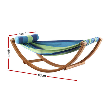 Gardeon Hammock Bed Outdoor Camping Kids Timber Hammock Rocking - 0