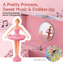 Keezi Kids Jewellery Box Organiser for Girls Kids Music Box with Drawer-6