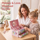 Keezi Kids Jewellery Box Organiser for Girls Kids Music Box with Drawer-10
