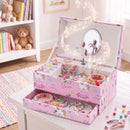 Keezi Kids Jewellery Box Organiser for Girls Kids Music Box with Mirror-1