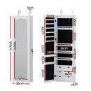 Artiss Jewellery Cabinet LED Mirror Lockable-4