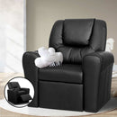 Keezi Kids Recliner Chair PU Leather Sofa Lounge Couch Children Armchair Black-8