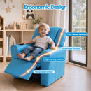 Keezi Kids Recliner Chair PU Leather Sofa Lounge Couch Children Armchair Blue-5