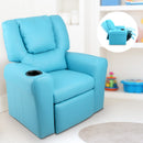 Keezi Kids Recliner Chair PU Leather Sofa Lounge Couch Children Armchair Blue-7
