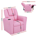 Keezi Kids Recliner Chair PU Leather Sofa Lounge Couch Children Armchair-2
