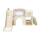 Keezi Kids Slide Set Toddler Indoor Playset With Drawing Board Beige-3