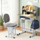 Keezi Kids Study Desk Chair Set Adjustable Ergonomic Table LED Lamp Green-7