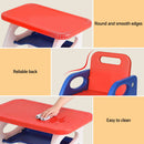 Keezi Kids Table and Chair Set HDPE Toddler Activity Play Set Orange/Yellow-5