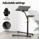 Artiss Laptop Desk Computer Table Height Adjustable Tiltable Mouse Board Black-4