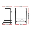 Artiss Laptop Desk Table Adjustable 60CM Black-2